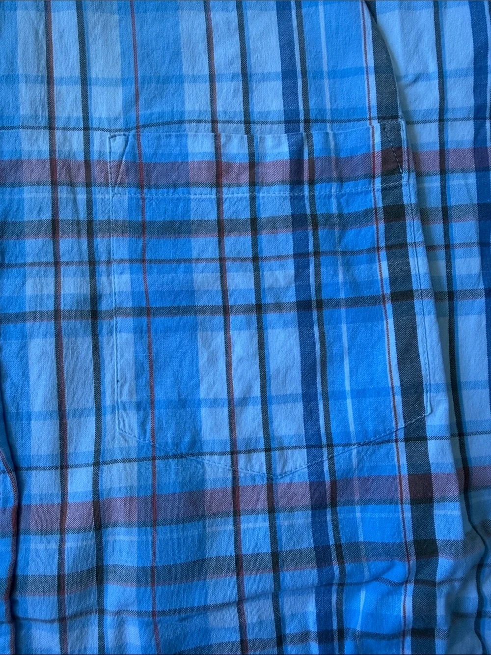 J. Press Light Blue 100% cotton Button-Down Shirt tag is coming off need to sew